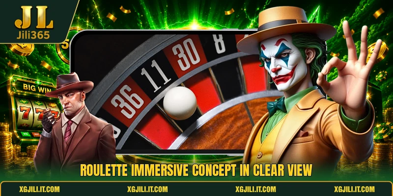 Roulette immersive concept in clear view