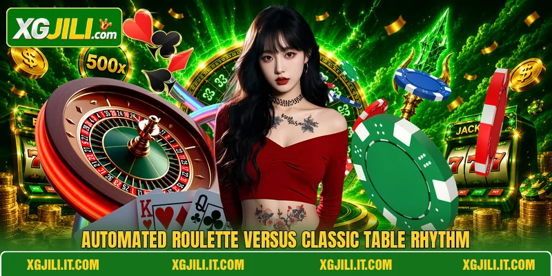 Automated roulette versus classic table rhythm Automated roulette versus classic table rhythm