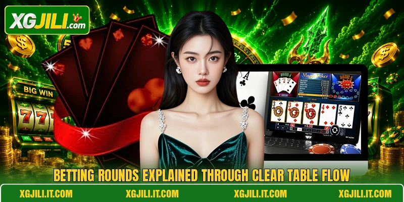Betting rounds explained through clear table flow Betting rounds explained through clear table flow