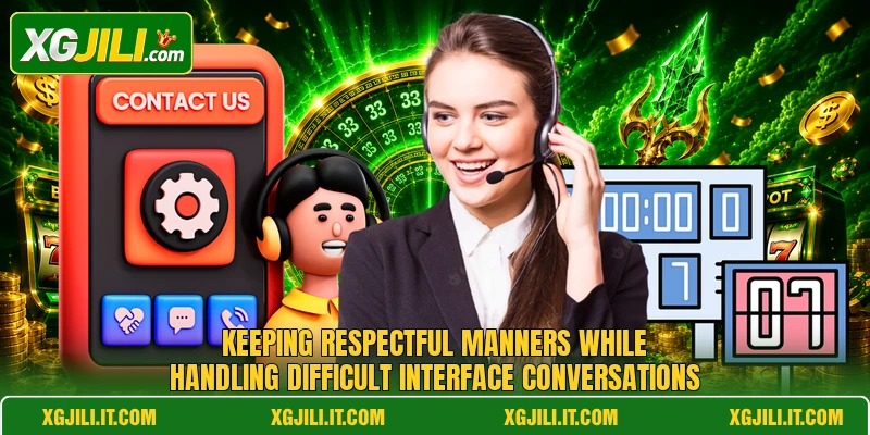 Keeping respectful manners while handling difficult interface conversations