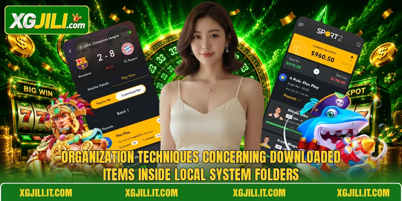 Organization techniques concerning downloaded items inside local system folders