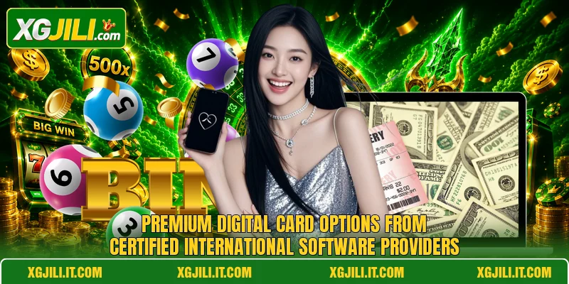 Premium digital card options from certified international software providers