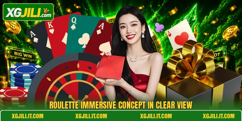 Roulette immersive concept in clear view